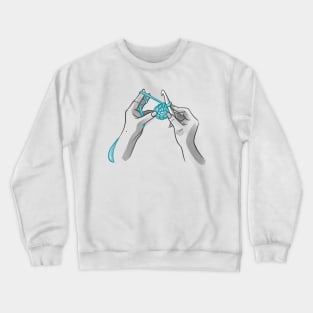 Crocheting hands Crewneck Sweatshirt